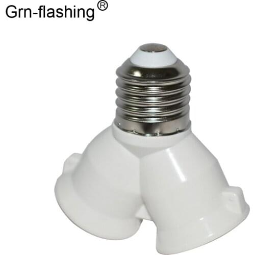 1pcs Fireproof Material E27 to 2 E27 lamp Holder Converter light Bulb Base type Socket Conversion 2E27 Y Shape Splitter Adapter