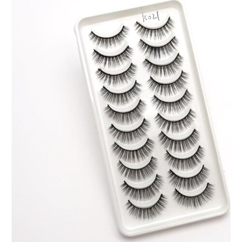 10 Pairs 3D Faux Mink Lashes Fluffy Soft Wispy Volume Natural long False Eyelashes Eye Lashes Reusable Eyelashs Makeup