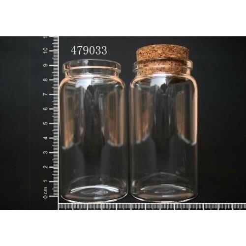 10 pcs 100ml 47x90mm Small Clear Glass Bottle Vial Pendant With Cork and Hook For Wedding Holiday Decoration Christmas Gifts