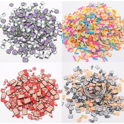 100g/Lot Mixture Jar Lipstick Cake Polymer Clay Slices Sprinkles for Slime Decoration DIY Crafts