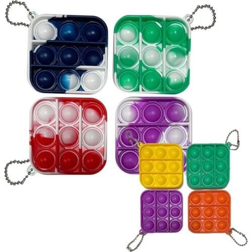 100pcs/lot Mini Push Bubble Sensory Toy Autism Needs Squishy Stress Reliever Toys Adult Child Funny Anti-stress