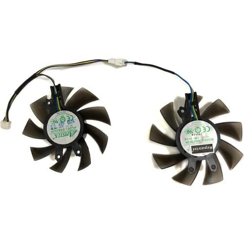 2Pcs/Set P106 GPU Fan 75MM GA82S2H For KFA2 GTX 1660 Ti White Mini GTX1650 EX Video Card Cooling As Replacement