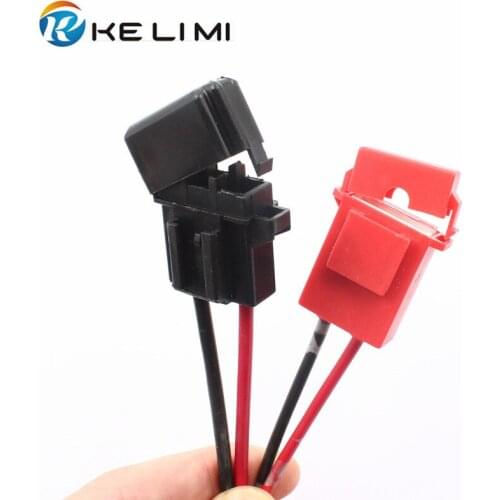20Pcs High Quality Black/Red Auto Fuse Box Holder Car Fuse Cutout Socket Clips Adapter for Medium Standard Fuse