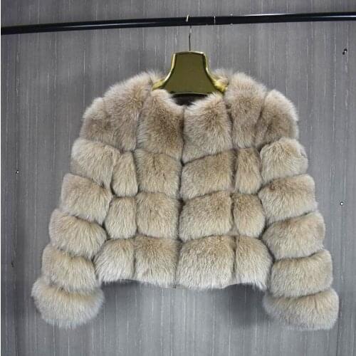 2020 ladies real fox fur short jacket, nine-quarter sleeve warm jacket, detachable sleeves, three-in-one jacket, winter warmth i
