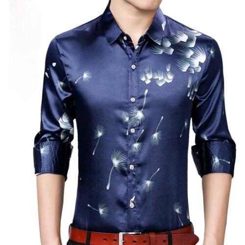 2021 Brand Long Sleeve Men Social Shirt Streetwear Casual Dandelion Shirts Dress Mens Slim Regular Fit Clothes Fashions