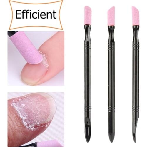 3 PCS Professional Quartz Grinding Rod Double-End Manicure For Nails Art Non-Slip Nail Cuticle Remover Accessories Nail Tools