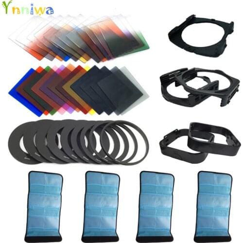 42 in1 24Color Filter +4 Cases+9 ring Adapter+2 holder+Wide-Angle Holder+lens hood for Cokin P