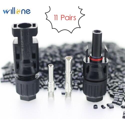 Free shipping 11 Pairs solar Cable Connectors for Solar Panels and Photovoltaic Systems