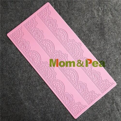 Mom&Pea GX177 Free Shipping Lace Mold Cake Decoration Fondant Cake 3D Mold Food Grade Silicone Mould