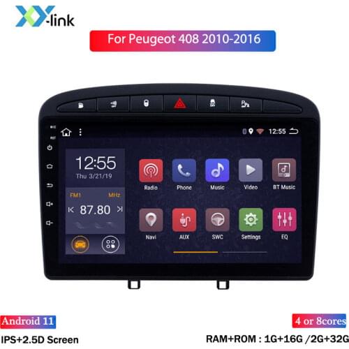 Central Multimedia system for PEUGEOT 308 408 DVD 2010-2013 2014 2015 2016 Head unit Car Radio 1 DIN Android 8.1 USB WIFI FM SWC