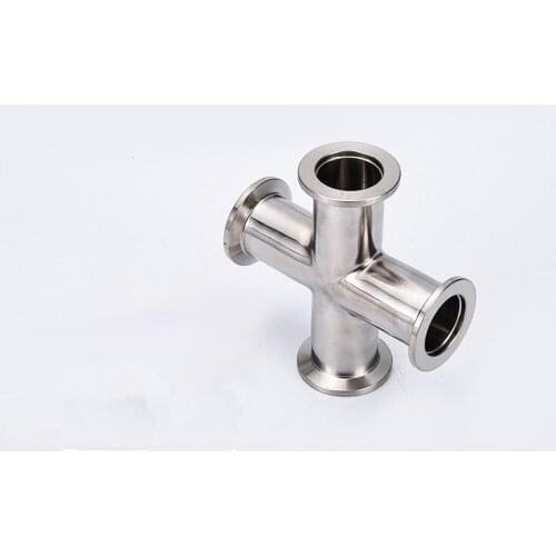 ISO-KF40 (NW/KF-40) Cross 4-way + Adapter Same Ends Vacuum Flanges Fitting SS304 Stainless Steel 304