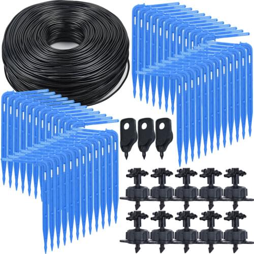 KESLA 5M-100M 4L 8L Pressure Compensation Emitter Watering Kit for Agriculture Greenhouse Drop Drip Irrigation System w Puncher