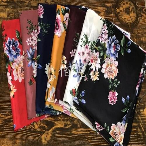 Fashion Hot Selling Printed Clothing Cloth Autumn Soft Thin Dress Shirt Flower Cloth DIY Handmade Cloth/1m
