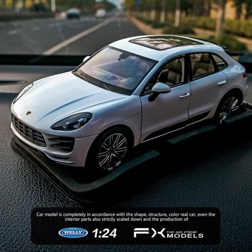 Welly 1:24 Porsche Macan Turbo alloy car model Diecasts & Toy Vehicles Collect gifts Non-remote control type transport toy