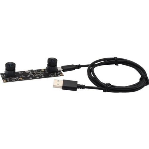 No distortion MJPEG 30fps 1920*1080 3D VR USB camera module Aptina AR0330 Mini 86*23mm Dual Lens USB Camera module