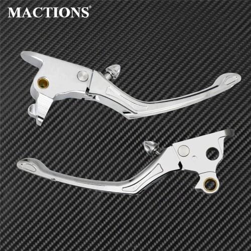 Motorcycle CNC Chrome Brake Hand Lever Clutch Aluminum For Harley Softail Slim Heritage Fat Boy FLSTC Breakout Deluxe CVO