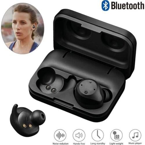 True Wireless Earphones Mini Sport Headset Charging Box Hifi Earbuds with Mic for iPhone Samsung LG Moto Huawei