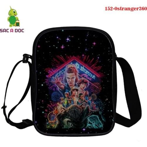 Casual Women Men Crossbody Bags 3D Stranger Things Printed Teens Girls Messenger Bag Brand Stranger Things Women Travel Handbag