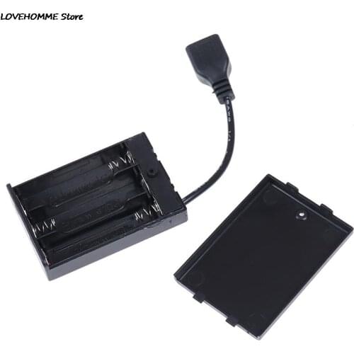 Practical New 3*AA Battery Box With Usb Port For Building Block Led Light Kit With Switch Tool Parts