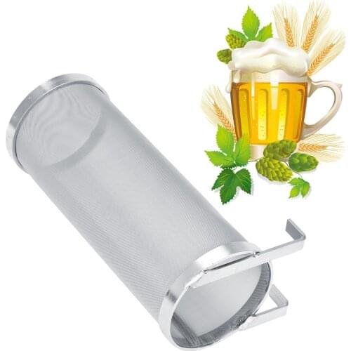 300 Micron Stainless Steel Homemade Brew Beer Hop Mesh Filter Strainer With Hook Home Brew Filter For Homebrew