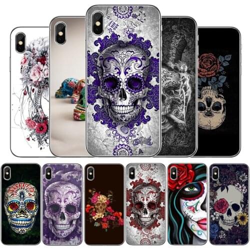 Mexican Skull Girl Tempered Silicone phone case For iphone 11 Pro MAX 5 6 7 8 9 10 X XS XR XSMAX Plus SE 2020 Back Cover Shell