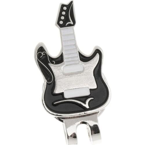 Alloy Electronic Guitar Visor Clip-on Golf Ball Marker Gift for Golfer