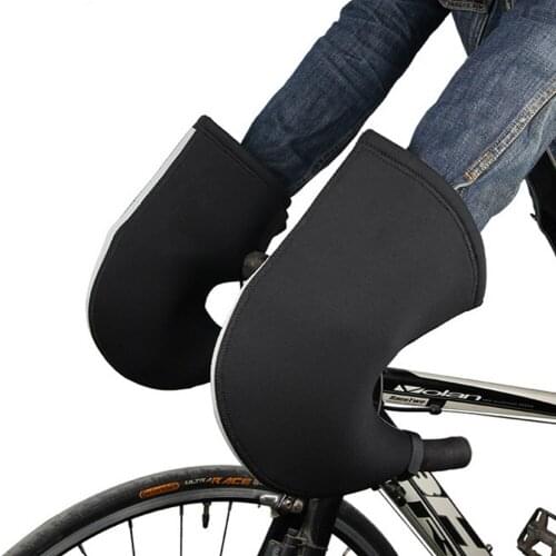 Winter Warm Cycling Glove Men Women Wind Rainproof Handlebar Mittens MTB Road Bike Bar Gloves Mitts Bicycle Safety Mountain Bike