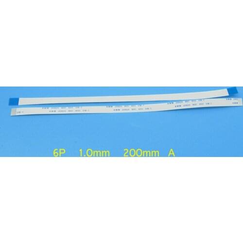 2PCS New FFC FPC flat flexible cable 1.0mm pitch 6 pin 6PIN Forward Length 200mm 20cm Width 7mm Ribbon Flex Cable