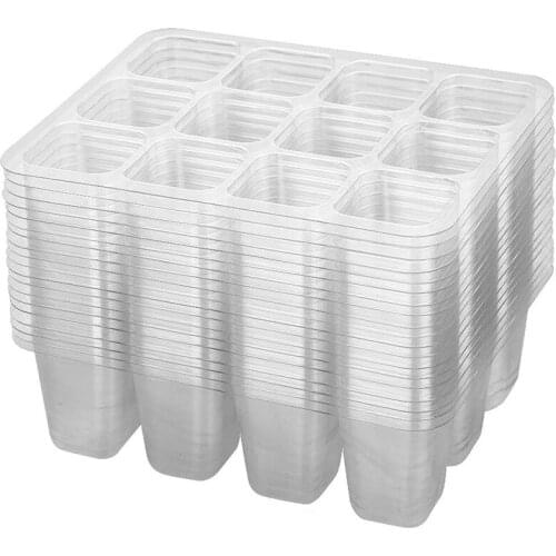 20 PCS, 240 Cell Seed Starter Tray, Transparent Propagator Tray, Planting Tray-ABUX