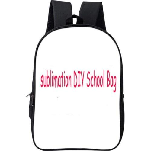 3pcs Sublimation DIY Blank Personal Creative Polyester Two Layer Student School Bag Size 42cm*29cm*16cm