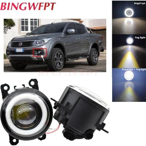 BINGWFPT NEW Car styling Angel Eyes front bumper LED fog Lights For Mitsubishi L200 Triton Strada For Fiat Sedici RAM SMD