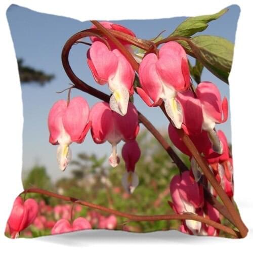 Enkianthus chinensis 2017 Spring Peony pattern Square 16" 18" 19" pillow case cotton polyester cushion cover for sofa home car