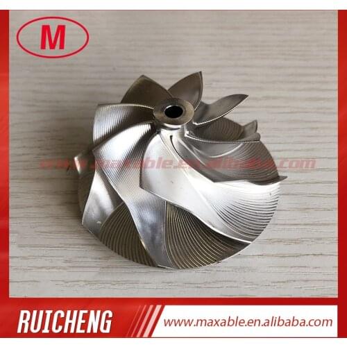GT15-25 49.70/67.40mm 8+0 blades Point Milling, Air curve turbocharger milling/aluminum 2618/Billet compressor wheel