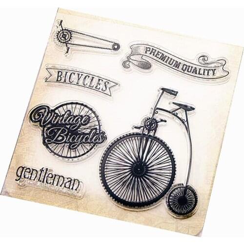 Hot selling bicycle transparent clear stamp / silicone seal roller stamp DIY scrapbook album / card production