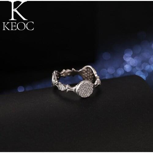 Keoc Jewelry For Women 2021 Bezel Geometry 3 Round Jewelry Ring Female Wedding Ring New Popular Jewelry Gift Female Accessories