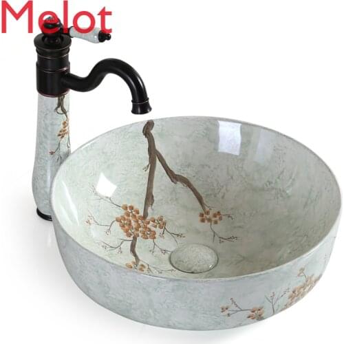 Ceramic Basin Square Affordable Luxury Washbasin Chinese Basin Bathroom Basin Splash-Proof Single Basin Wash Basin Household
