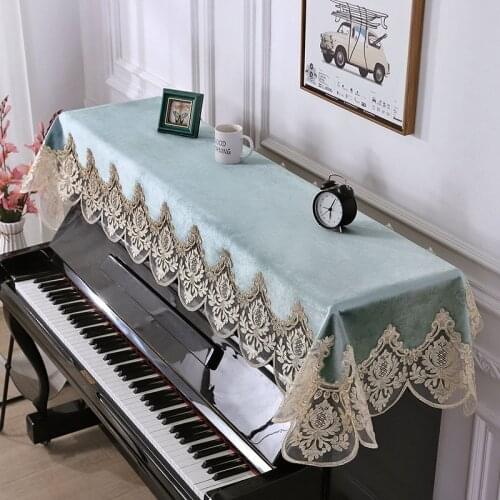 85cm*220cm European style lace piano cover embroidery cover towel half cover dustproof electronic organ protective cover