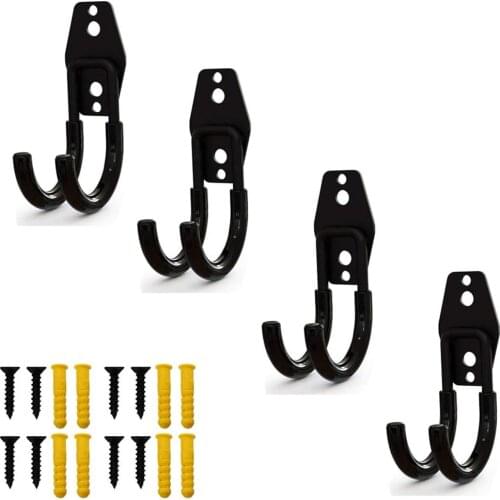 KMONE 4 PCS Gun Rack Hooks Rifle Hangers Wall Mount Storage System Tool Hanging Organizer Metal Heavy Duty Steel U-Storage Hooks