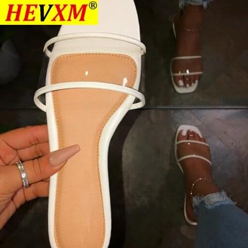 Summer Sandals Women 2020 Sandals New Flat Heel Rhinestone Shoes Outdoor Beach Slippers Rubber Bottom Non-slip Casual Flip Flop