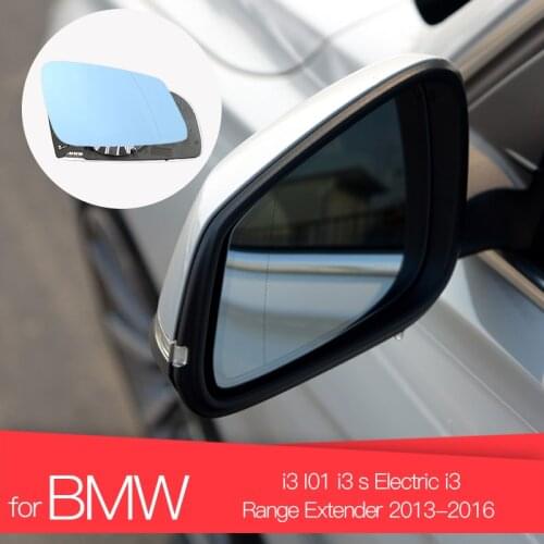 Left/Right Rearview Mirror for BMW I3 I01 I3 S Electric I3 Range Extender 2013-2016 Blue/White Car Side Wing Mirror Glass