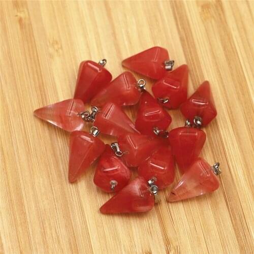 Natural Malachite Lazuli Hexagonal Pyramid Stone Pendant, Free Shipping and Wholesale 12pcs/batch