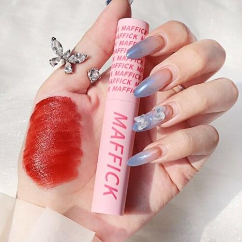 Letter Tube Glass Lip Glaze Not Easy To Fade Moisturize Matte Lips Lipstick Waterproof Sweat-proof Long Lasting Makeup TSLM1