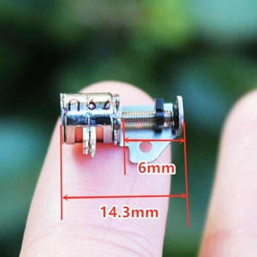6mm Miniature Slide Screw Stepper Motor 2 Phase 4 wire Mini Precision Stepping Motor Micro Rod Nut Moving Block for DIY Models
