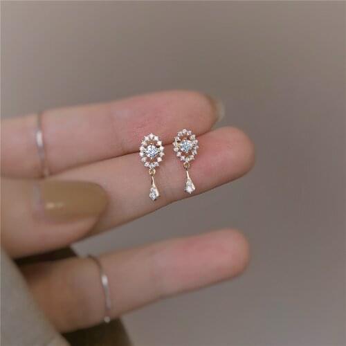 Fashion Baroque Style Earrings Women Summer Retro Temperament Tassel Zircon Earrings Earrings 2021 New