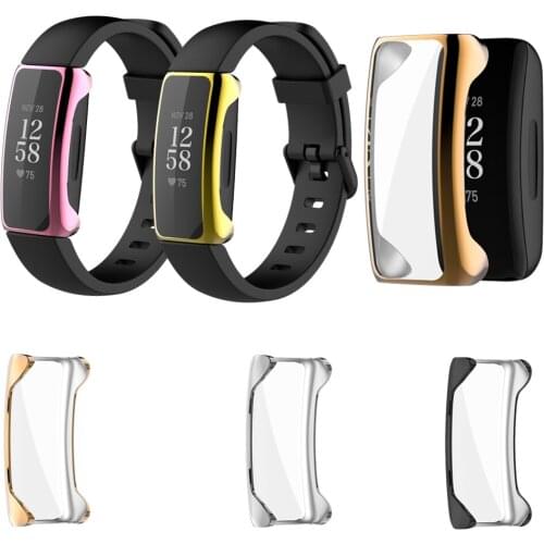 TPU For Fitbit Inspire 2 Soft Silicone Protective Cases Full Screen Protector Sleeve For Fitbit Inspire2 Smart Watch Bumper
