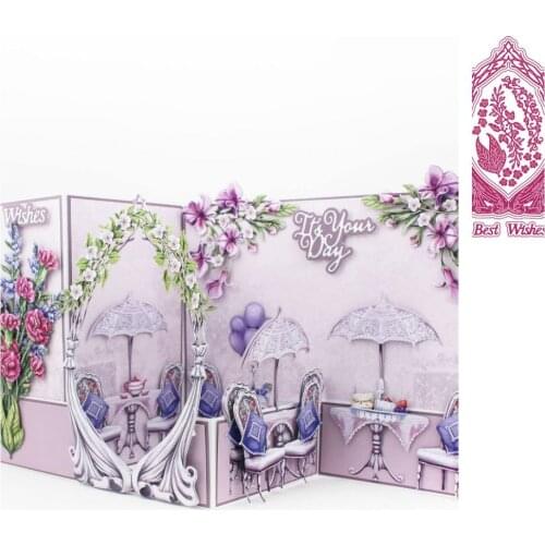 Best Wishes Metal chair Cutting Dies Craft Embossing Make Paper Greeting Card Making Template DIY Handmade 2021 NEW Arriver