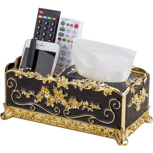 New multifunctional storage box tissue box European style home living room simple coffee table creative restaurant tissue box
