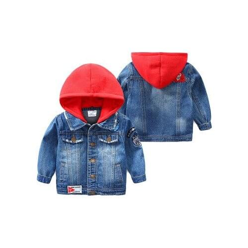 2020 New autumn kids cowboy coat boys girls Wash old hoodies toddler clothes Wear out Wash white Jacket Childrens clothing