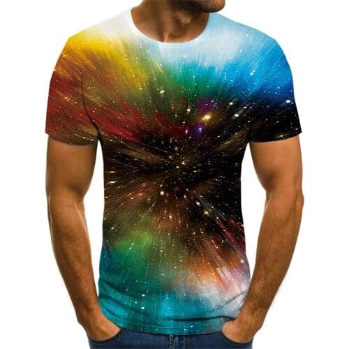 2021 New Hot Selling, 3D Printing Planet Print Mens T-Shirt, Gentleman Design, Short Sleeves Summer Fashion, Handsome Versatile
