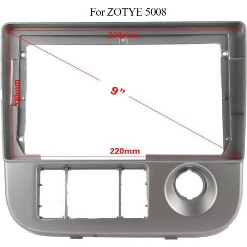 New ABS Fscia Frame For ZOTYE 5008 Double Din 9" Refit Car Android Radio Navigation DVD Dashboard
